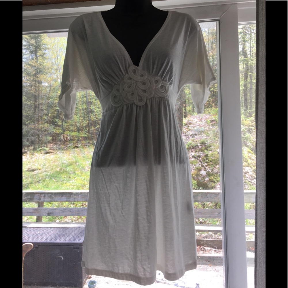 White BOHO dress/ tunic - Picture 1 of 8